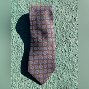 Halston Brand Men’s Silk Brown & Blue Tie